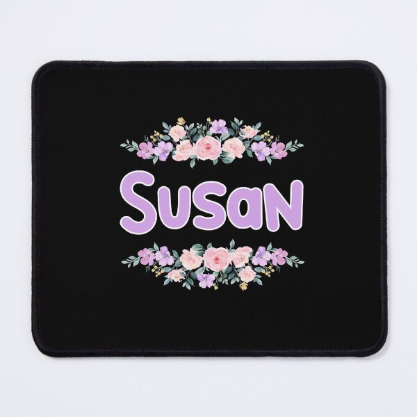 Item preview, Purple Flower Susan Name Label (Black) designed and sold by NormadWorld.