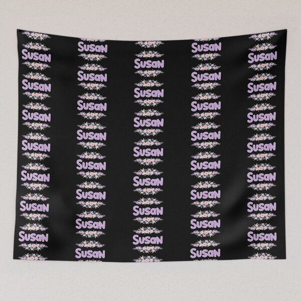 Item preview, Purple Flower Susan Name Label (Black) designed and sold by NormadWorld.