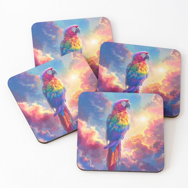 Item preview, Rainbow Parrot in Mystical Sky designed and sold by palmyst.