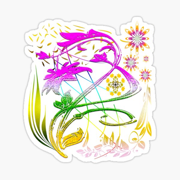 Vista previa del artículo con la obra «Colorful Floral Fantasy», diseñado y vendido por mavicfe.