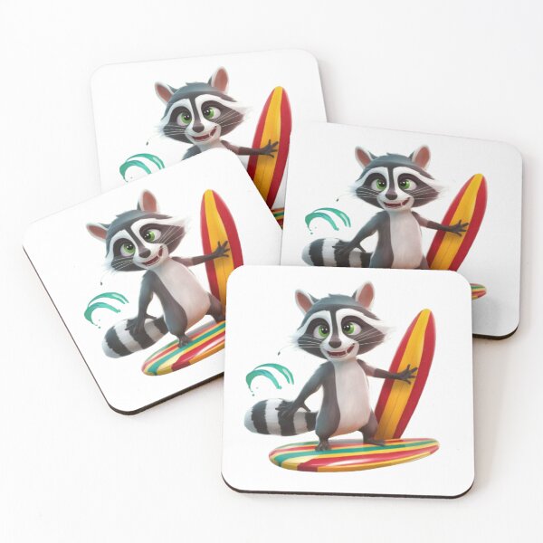 Item preview, FUNNY RACCOON SURFING "  designed and sold by Obinne.