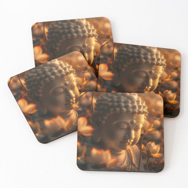 Item preview, Buddha Statue Surrounded by Lotus Flowers designed and sold by palmyst.