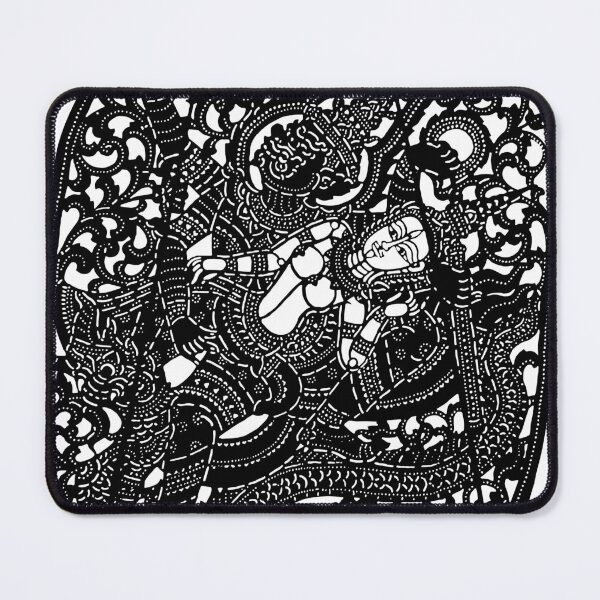Item preview, Beautiful Nang-Yai lai thai traditional round black and white designed and sold by Bspaces.