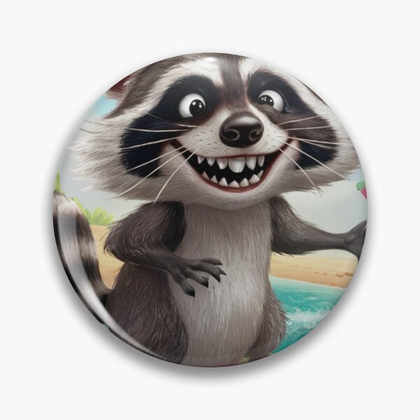 Item preview, FUNNY RACCOON SURFING " . For raccoon lovers  designed and sold by Obinne.