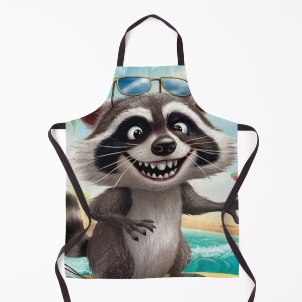 Item preview, FUNNY RACCOON SURFING " . For raccoon lovers  designed and sold by Obinne.