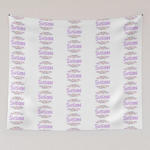 Item preview, Purple Flower Susan Name Label  designed and sold by NormadWorld.