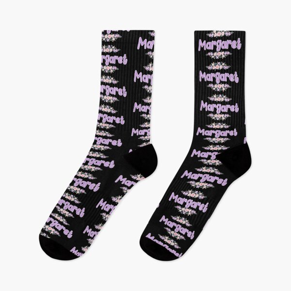 Item preview, Purple Flower Margaret Name Label (Black) designed and sold by NormadWorld.