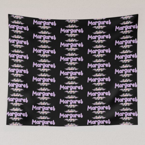 Item preview, Purple Flower Margaret Name Label (Black) designed and sold by NormadWorld.