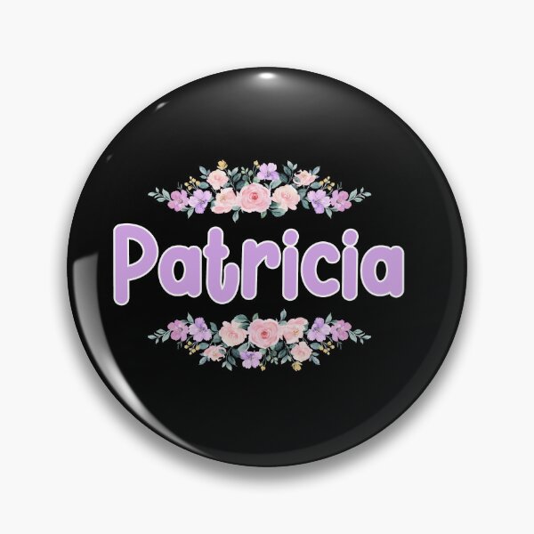 Item preview, Purple Flower Patricia Name Label (Black) designed and sold by NormadWorld.