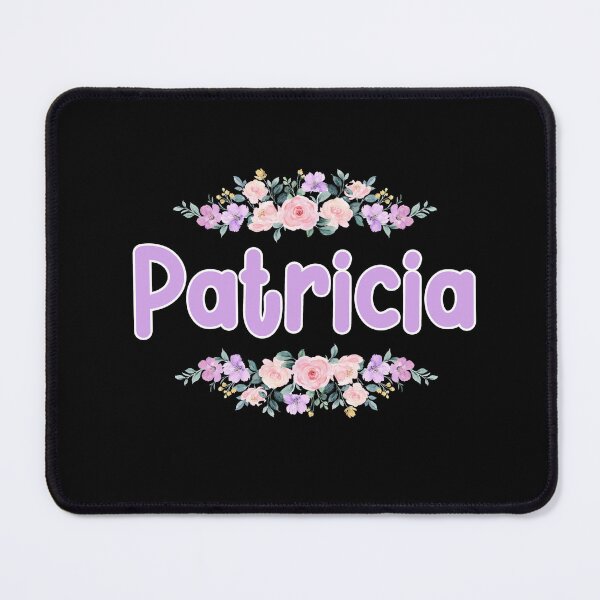 Item preview, Purple Flower Patricia Name Label (Black) designed and sold by NormadWorld.