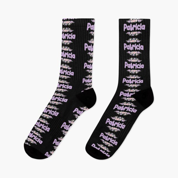 Item preview, Purple Flower Patricia Name Label (Black) designed and sold by NormadWorld.