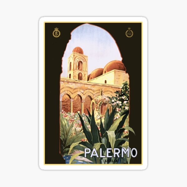 Item preview, Palermo, Sicily - Italy - Vintage Travel Poster designed and sold by Chunga.