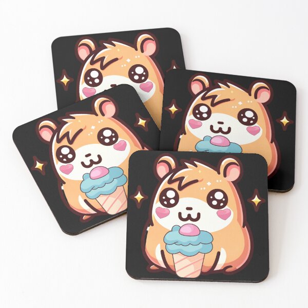 Item preview, Kawaii Capybara Ice-cream Gift - Black Version designed and sold by InkyGenies.