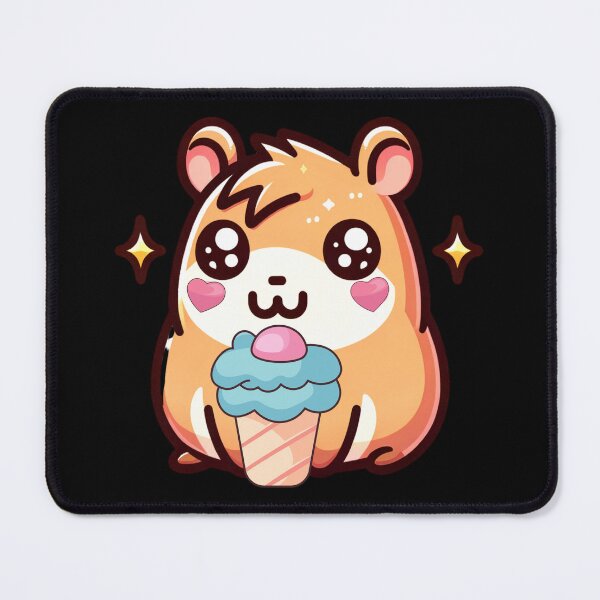 Item preview, Kawaii Capybara Ice-cream Gift - Black Version designed and sold by InkyGenies.