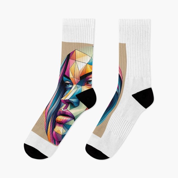 Item preview, Geometric Elegance: Abstract Girl Face Art designed and sold by UnitedArtForge.
