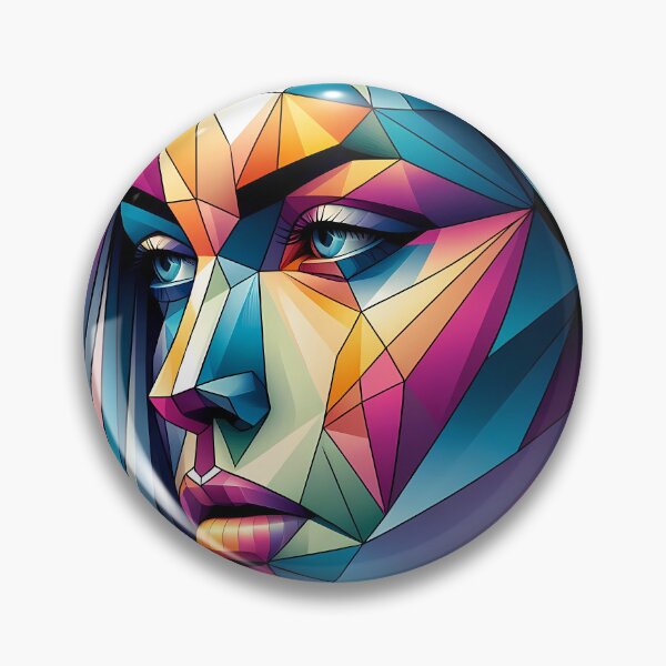 Item preview, Geometric Elegance: Abstract Girl Face Art designed and sold by UnitedArtForge.