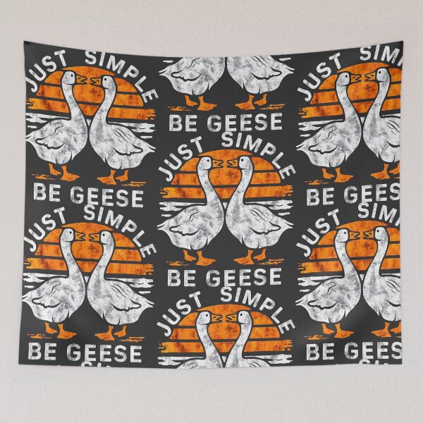 Item preview, JUST SIMPLE BE GEESE: Embrace the White and Orange Goose Life designed and sold by SplashTastic.
