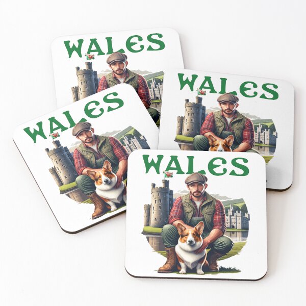 Item preview, Welsh man with Pembroke Corgi designed and sold by NPStudio.
