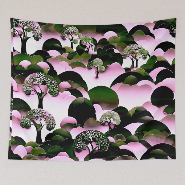Item preview, Green And White Circles Tree designed and sold by Sadia Jannat.