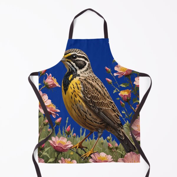 Item preview, Common Western Meadowlark Surrounded By Prairie Roses 3 designed and sold by taiche.