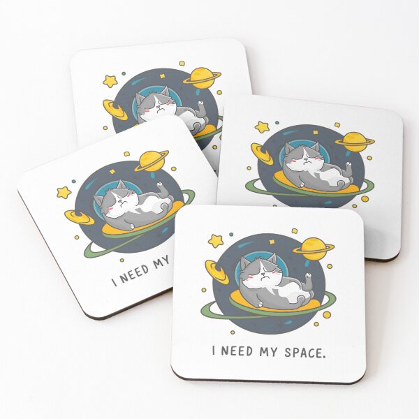 Item preview, I need my space, FunnyFits, FunnyFits70, Silly, Cat, Humor, Feline, Peace, Funny, astronaut, Relax, Chill,  designed and sold by FunnyFits70.