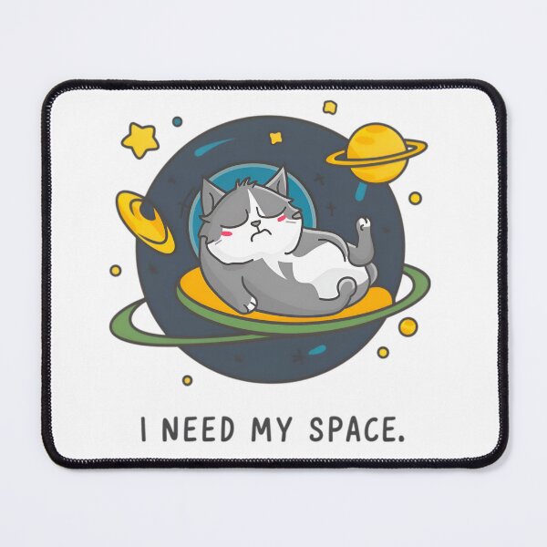 Item preview, I need my space, FunnyFits, FunnyFits70, Silly, Cat, Humor, Feline, Peace, Funny, astronaut, Relax, Chill, designed and sold by FunnyFits70.