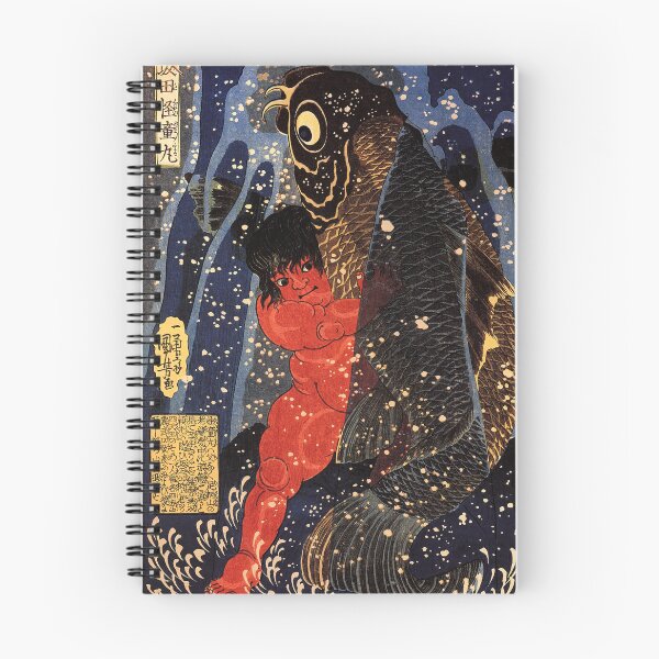 Item preview, Oniwakamaru and the Giant Carp fight underwater Japanese Woodblock Art designed and sold by Onodera.