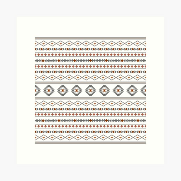 Aperçu de l'œuvre Motifs mixtes aztèques rouges gris blancs créée et vendue par NataliePaskell.