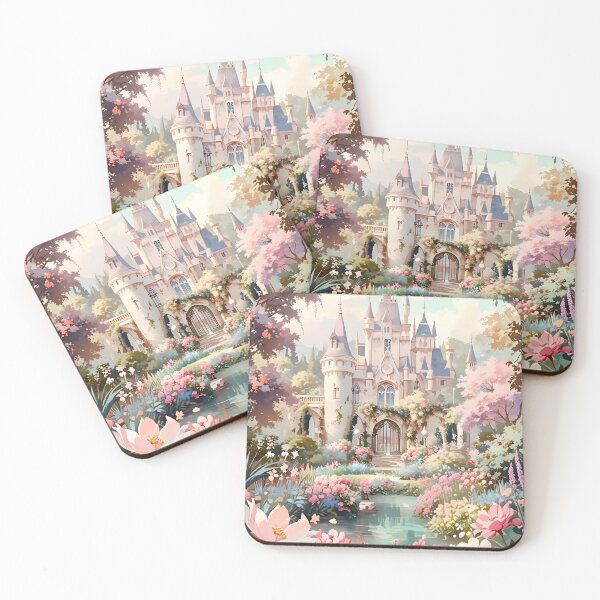 Item preview, Dreamy Castle in the Flower Garden /AI Art/ #2 designed and sold by AI-Floral-Art.