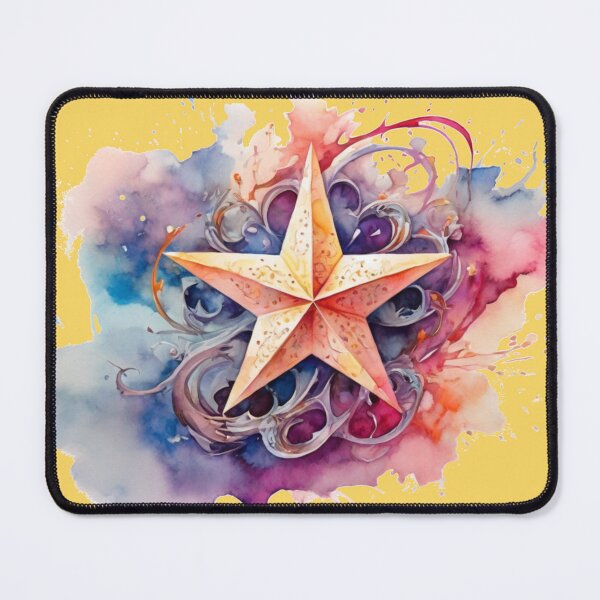 Item preview, A star in a cloud of color - yellow background designed and sold by Rose Design & Photos.