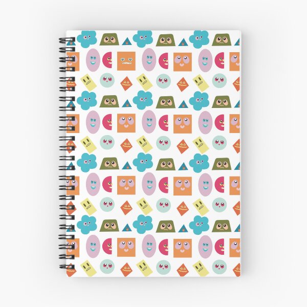 Item preview, Cute Shape Face Pattern, Cute Kawaii Shapes designed and sold by Catphonesoup.