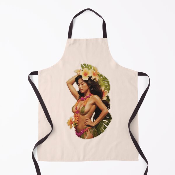 Item preview, Floral Vintage Illustration Polynesian Pacific Hula Aloha Girl designed and sold by AUTHENTIC AMERICANA ARTS.