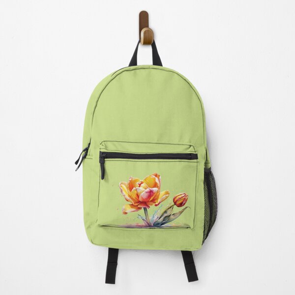 Item preview, A tulip as a watercolor - green background designed and sold by Rose Design & Photos.