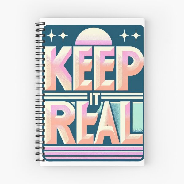 Item preview, "Keep It Real" Motivational Retro Design - 80s Style designed and sold by carlitasart.