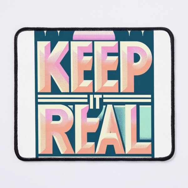 Item preview, "Keep It Real" Motivational Retro Design - 80s Style designed and sold by carlitasart.