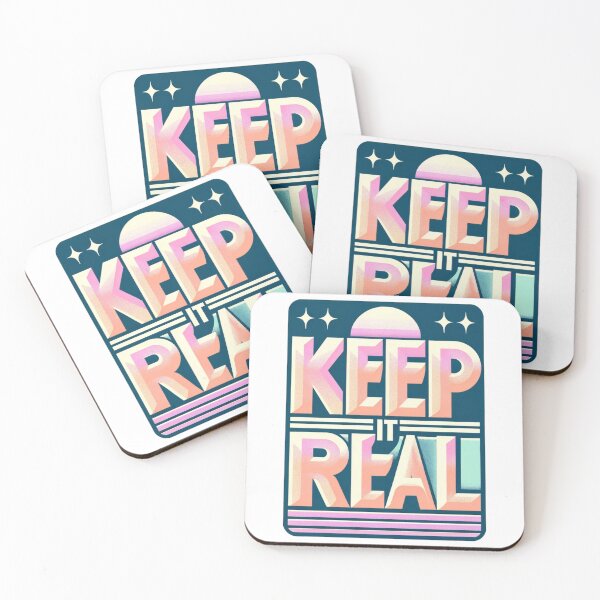 Item preview, "Keep It Real" Motivational Retro Design - 80s Style designed and sold by carlitasart.