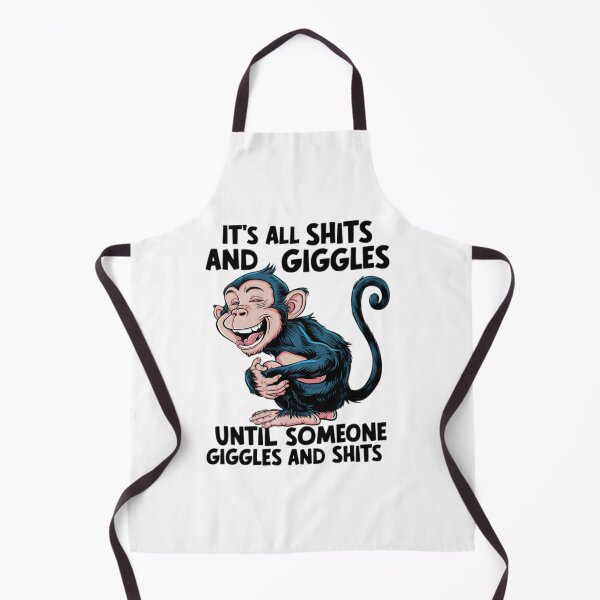 Item preview, Giggles, FunnyFits, FunnyFits70, Funny, Humor, Monkey, mischief, laughter, fun, comedy, tee, sticker pranks,  designed and sold by FunnyFits70.