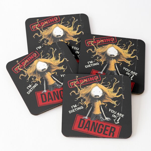Item preview, Funny Dieting Cartoon Warning I'm Dieting You Are In Danger designed and sold by MTJ-Mushrooms.