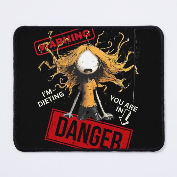 Item preview, Funny Dieting Cartoon Warning I'm Dieting You Are In Danger designed and sold by MTJ-Mushrooms.