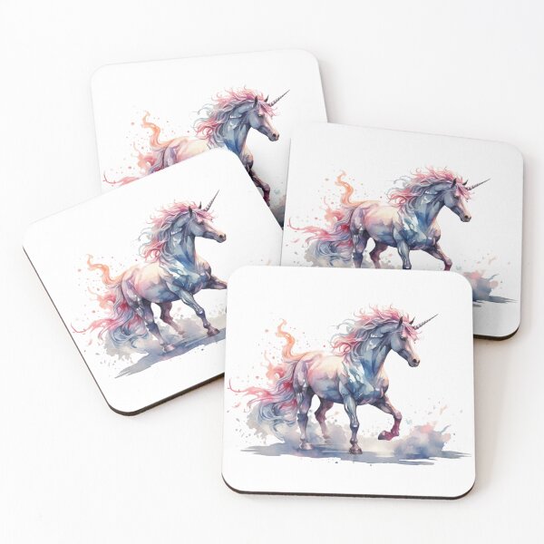 Item preview, Unicorn as digital watercolor - white background designed and sold by Rose Design & Photos.