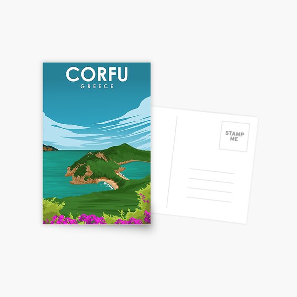 Item preview, Corfu Greece Daytime Scenic Travel Poster designed and sold by Stadify.