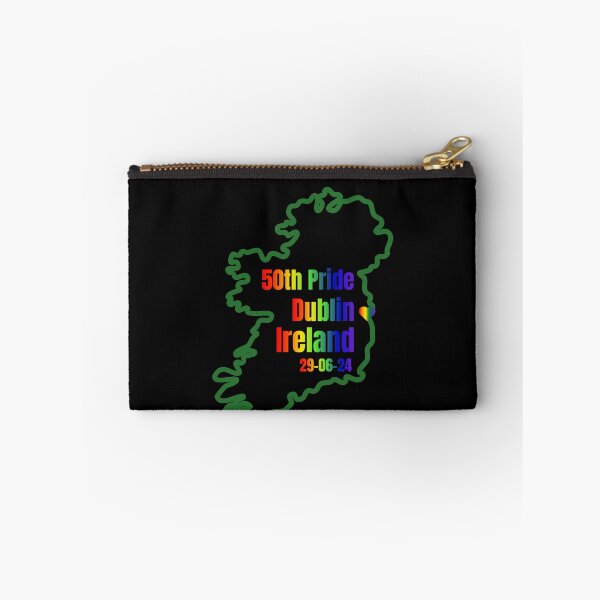 Item preview, 50th Pride Dublin 2024, LGBTQ Pride 2024 Map of Ireland with rainbow text, Pride 2024 Dublin Ireland, 29-06-24, Unsex tees, pride festival,  designed and sold by PrideBeProud.