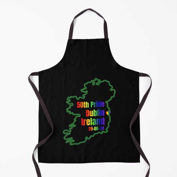 Item preview, 50th Pride Dublin 2024, LGBTQ Pride 2024 Map of Ireland with rainbow text, Pride 2024 Dublin Ireland, 29-06-24, Unsex tees, pride festival, designed and sold by PrideBeProud.