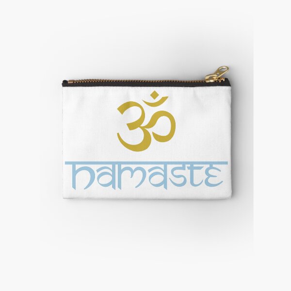 Item preview, Namaste+Sanskrit Symbol Light Blue+Gold designed and sold by NataliePaskell.