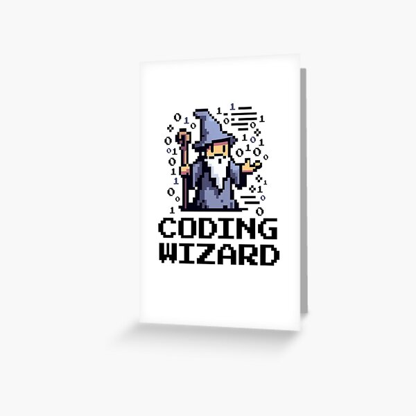 Item preview, Coding Wizard Pixel Fantasy Coder  designed and sold by DetourShirts.
