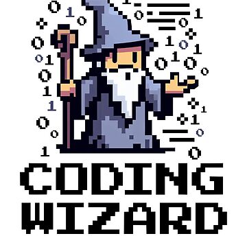 Artwork thumbnail, Coding Wizard Pixel Fantasy Coder by DetourShirts