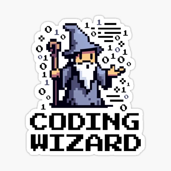 Item preview, Coding Wizard Pixel Fantasy Coder  designed and sold by DetourShirts.