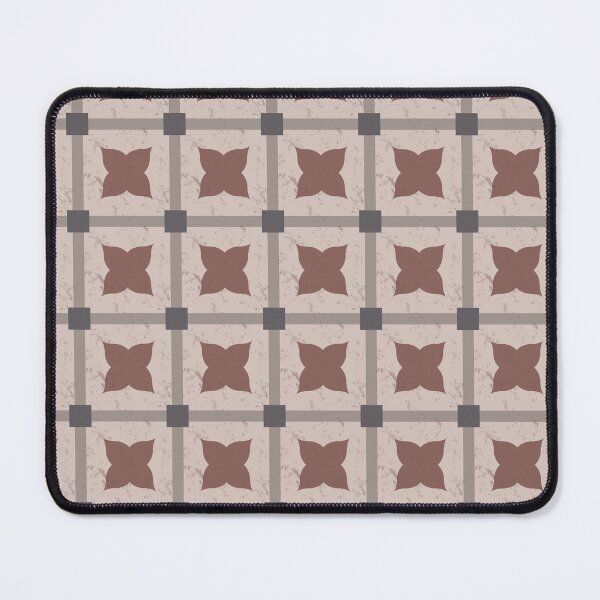 Item preview, Beige tile with tile-coloured flower and grey frame designed and sold by by Mònica Roca.