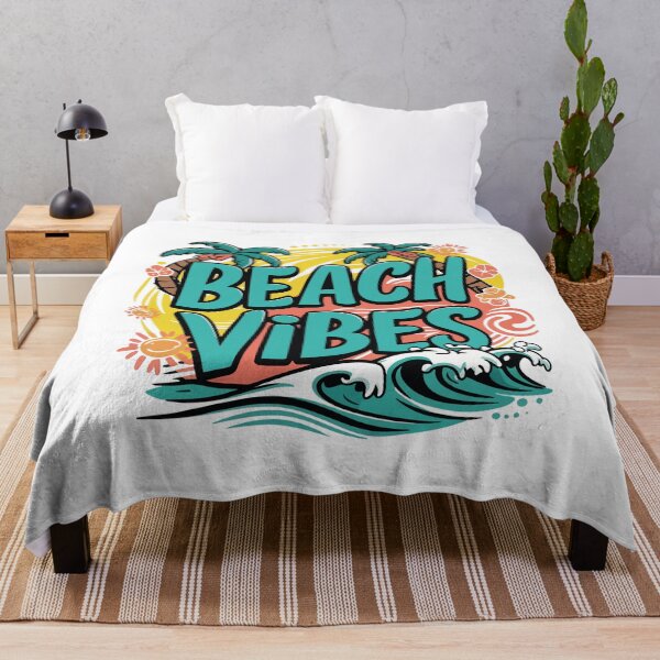 Item preview, Summer Ready: Bold 'Beach Vibes' Tee with Tropical Flair designed and sold by podekom.