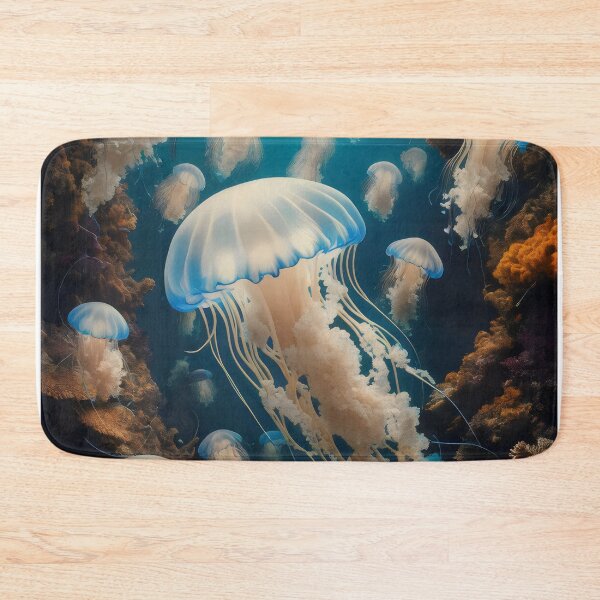 Item preview, Jellyfish in the water. designed and sold by MyHappyArtShop.